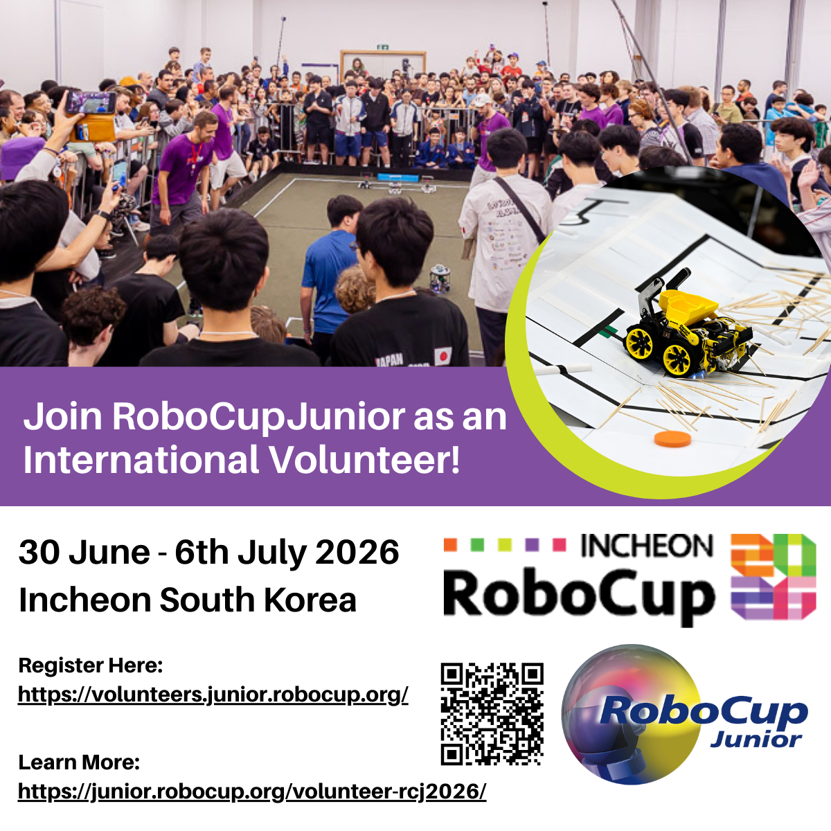 Volunteer at RoboCupJunior 2026